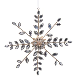 Raz Imports Raz 8.5" Large Clear Jewel and Brooch Snowflake Christmas Ornament 4513587 Hot