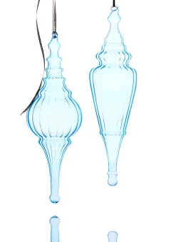 Raz Imports Raz 15.5" Large Light Blue Finial Glass Christmas Ornament 4324620 Online