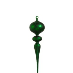 Raz Imports Raz 13" Large Matte Green Glass Finial Christmas Ornament Set of 2 4424682 Discount