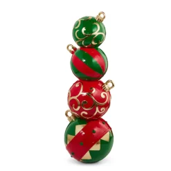 Raz Imports Raz 38" Large Red and Green Stacked Ornaments Christmas Decoration 4511636 Outlet