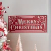 Raz Imports Raz 27.75" Large Red Merry Christmas Embossed Metal Christmas Sign 4359006 Hot