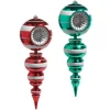 Raz Imports Raz 22" Large Red or Green Reflector Finial Christmas Ornament Best