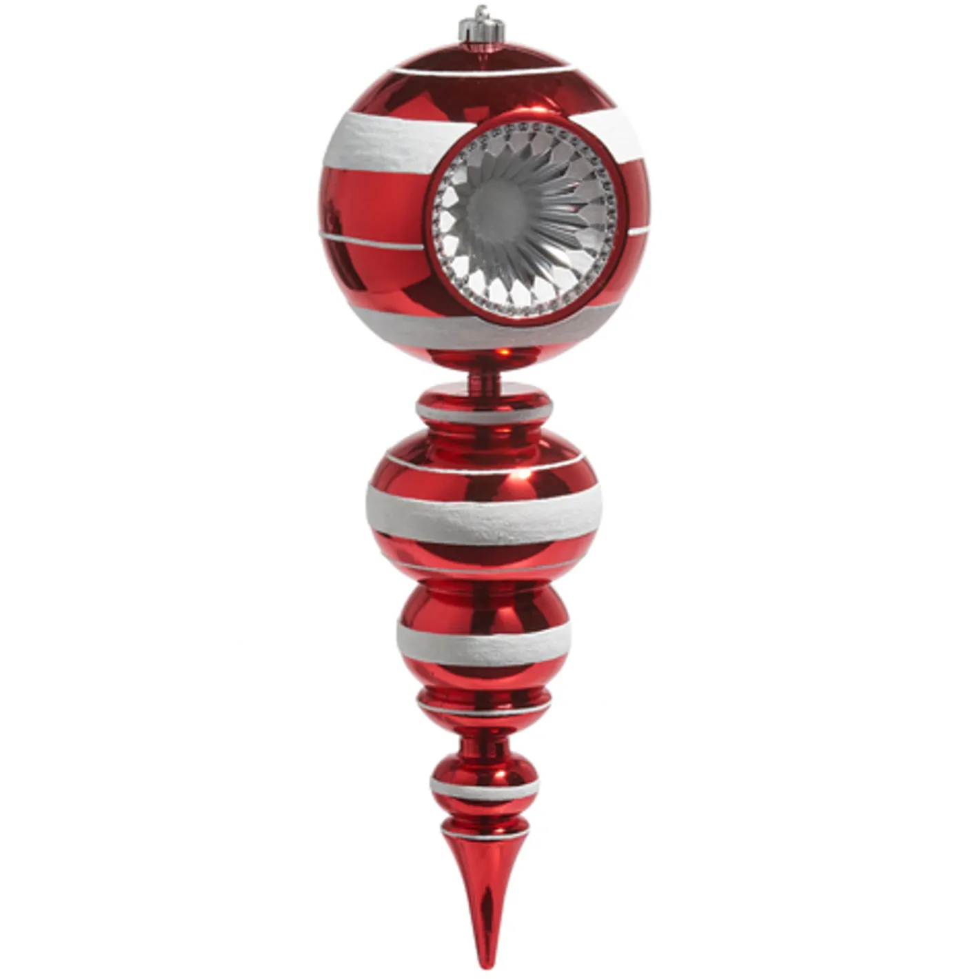 Raz Imports Raz 22" Large Red or Green Reflector Finial Christmas Ornament Best