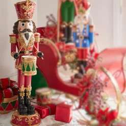 Raz Imports Raz 4' Large Standing Nutcracker Drummer Christmas Figure 4401626 New