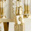 Raz Imports Raz 38" Large White and Gold Stacked Presents Figure 4511639 New