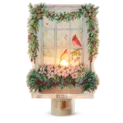 Raz Imports Raz 6" Layered Cardinal Night Light Christmas Decoration 4519104 Sale