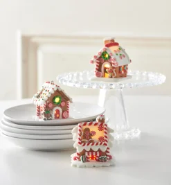 Raz Imports Raz 3.25" LED Lighted Claydough Gingerbread House Christmas Ornament 3815534 Hot