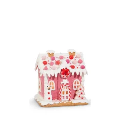 Raz Imports Raz 5.5" Lighted Pink Gingerbread House Christmas Ornament 4416250 Online