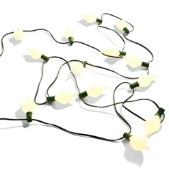 Raz Imports Raz 14' Matte White Kismet LED Christmas Lights L4537025 Sale