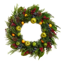 Raz Imports Raz 33" Mixed Fruit Christmas Wreath W4511745 New