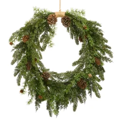 Raz Imports Raz 34" Mixed Pine and Pinecone Christmas Wreath W4511779 New