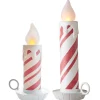 Raz Imports Raz 17.5" or 22.5" Battery Operated Peppermint Striped Large Candle Christmas Decoration Sale