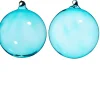 Raz Imports Raz 4" or 5" Blue Sheer Blown Glass Christmas Ornament Clearance