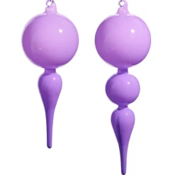 Raz Imports Raz 8" or 10" Bright Purple Finial Glass Christmas Ornament Online