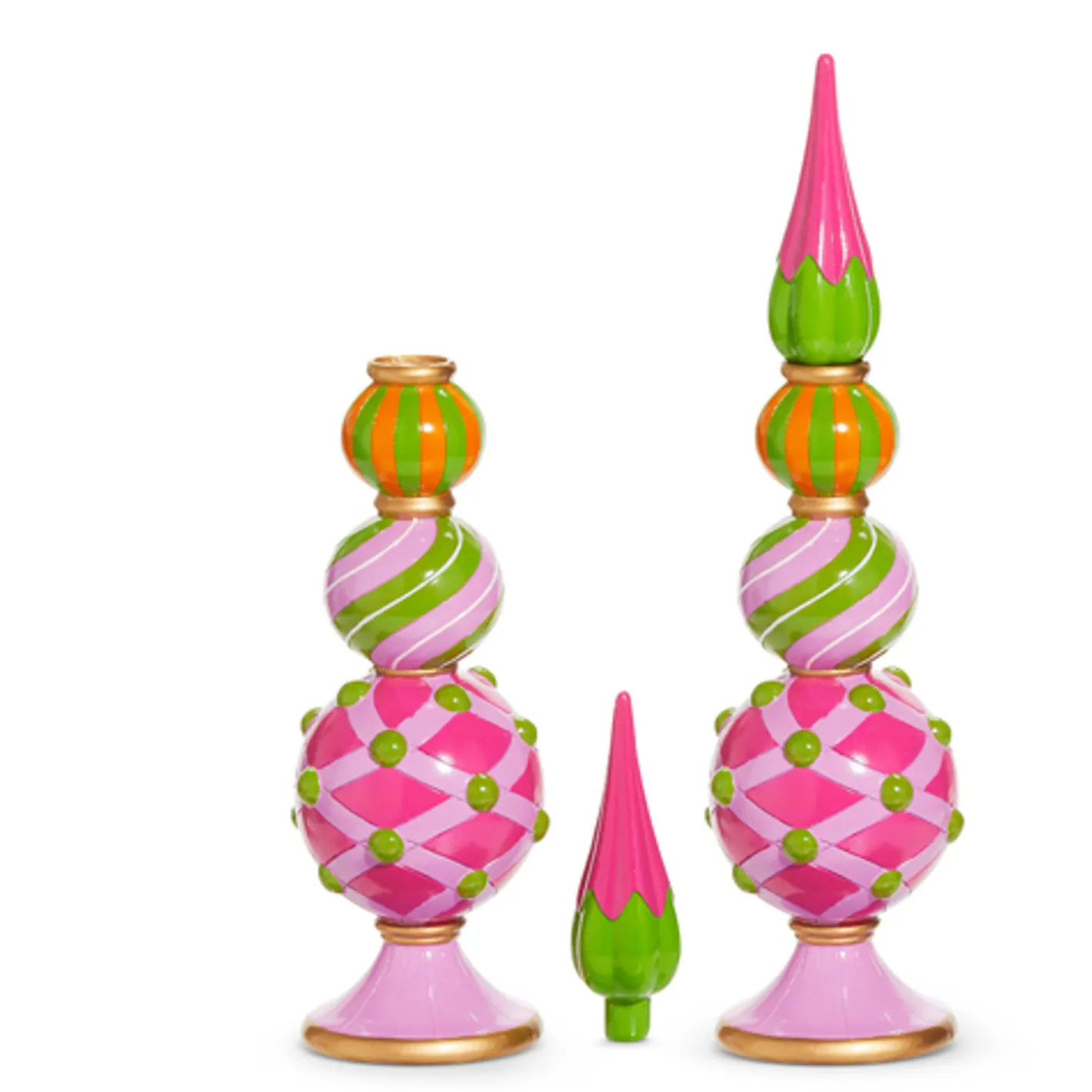 Raz Imports Raz 15" or 14.5" Colorful Finial Candle Holder Christmas Decoration Outlet