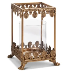 Raz Imports Raz 8" or 9.5" Gold Filigree Square Lantern Christmas Decoration Discount