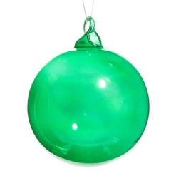 Raz Imports Raz 4" or 5" Green Blown Glass Ball Christmas Ornament Discount