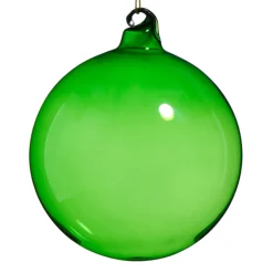 Raz Imports Raz 4" or 5" Green Sheer Blown Glass Christmas Ornament