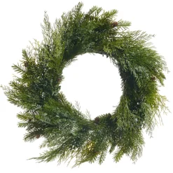 Raz Imports Raz 28" or 36" Iced Mixed Greenery Real Feel Christmas Wreath Hot