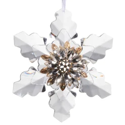 Raz Imports Raz 3.75" or 4.5" Jeweled Snowflake Brooch Christmas Ornament Outlet