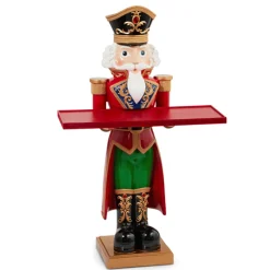 Raz Imports Raz 23.75" or 42" Large Christmas Nutcracker Butler Figure Holding Tray Outlet