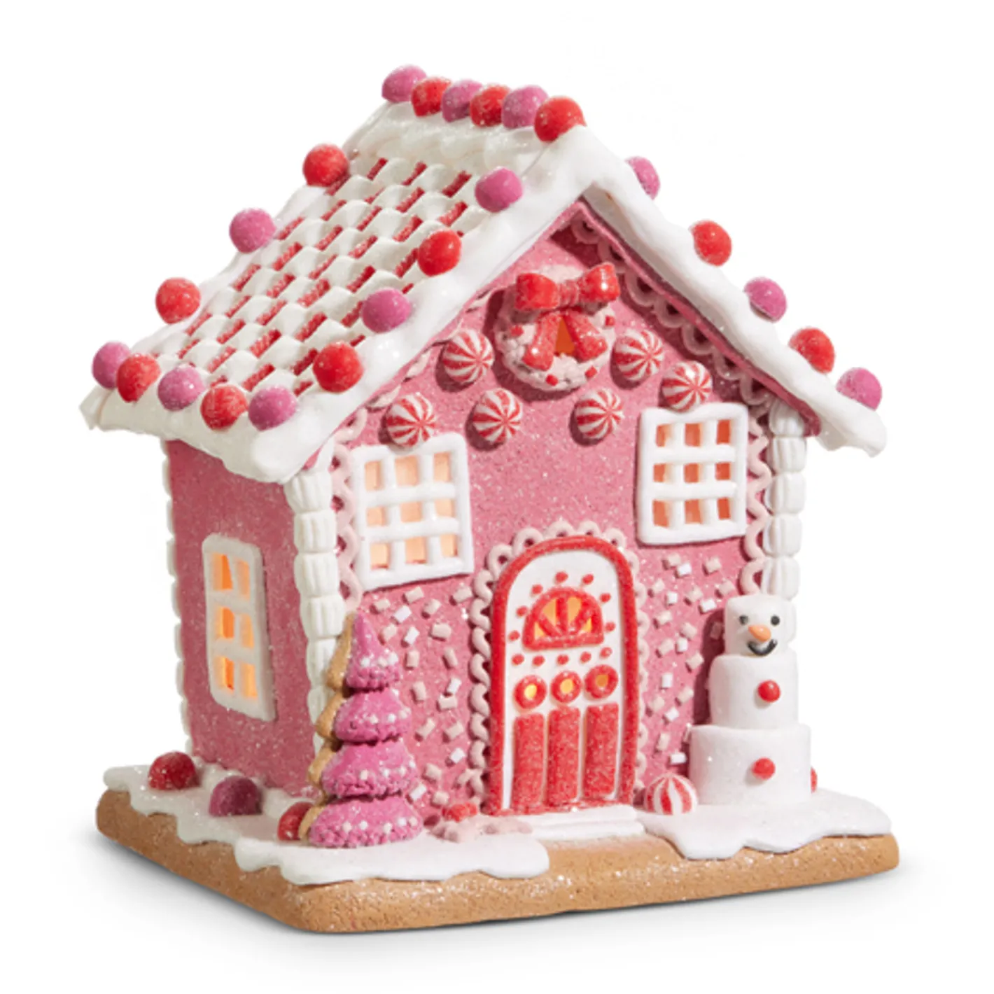 Raz Imports Raz 8.5" or 11.5" Lighted Pink Gingerbread House Best