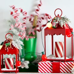 Raz Imports Raz 13.5" or 18" Red Lantern Christmas Decoration Hot