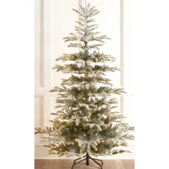 Raz Imports Raz 7.5' or 9' Snowy Norwegian Spruce with Brilliant Color Change LED Lights Christmas Tree Outlet