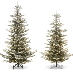 Raz Imports Raz 7.5' or 9' Snowy Norwegian Spruce with Brilliant Color Change LED Lights Christmas Tree Outlet
