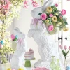 Raz Imports Raz 21" or 35" White Bunny with a Basket Backpack Easter Figure Decoration Discount