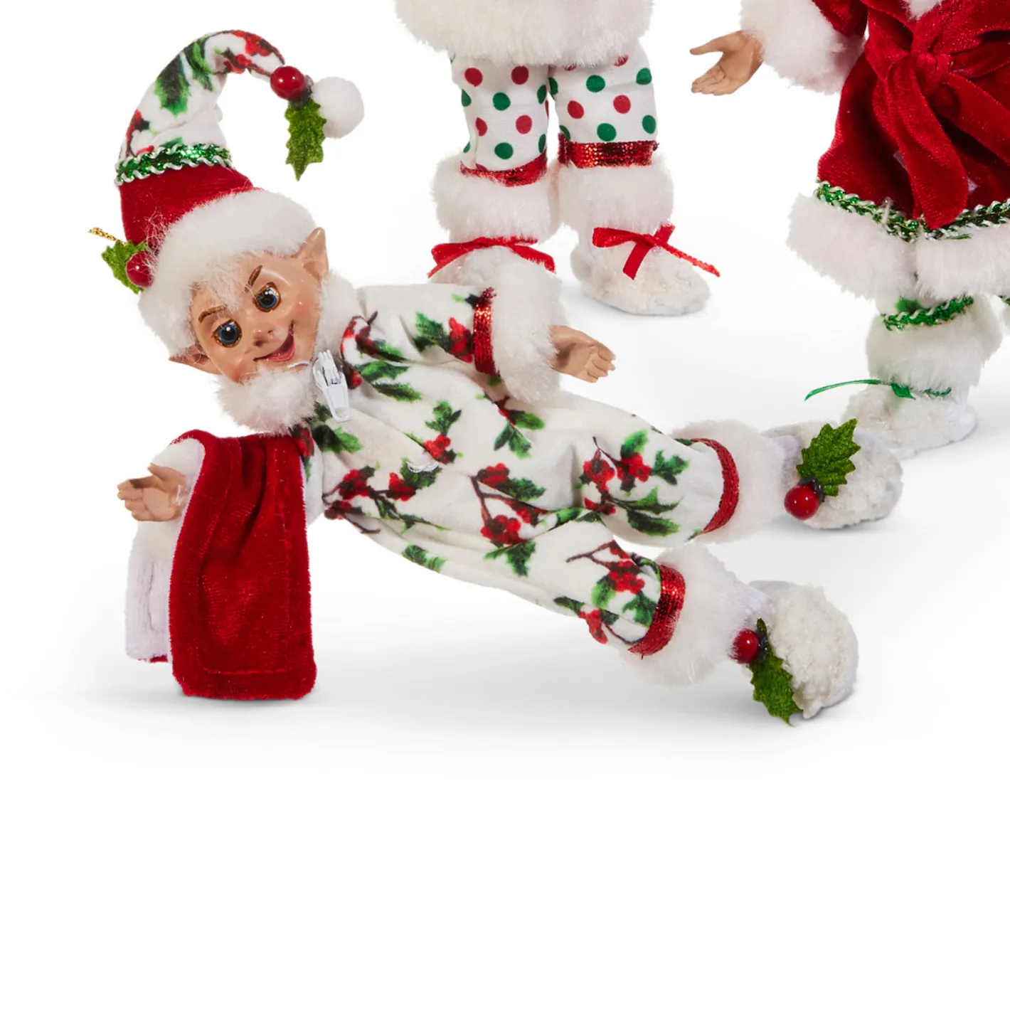 Raz Imports Raz 7" Pajama Party Posable Elf Christmas Figure 4502424 New