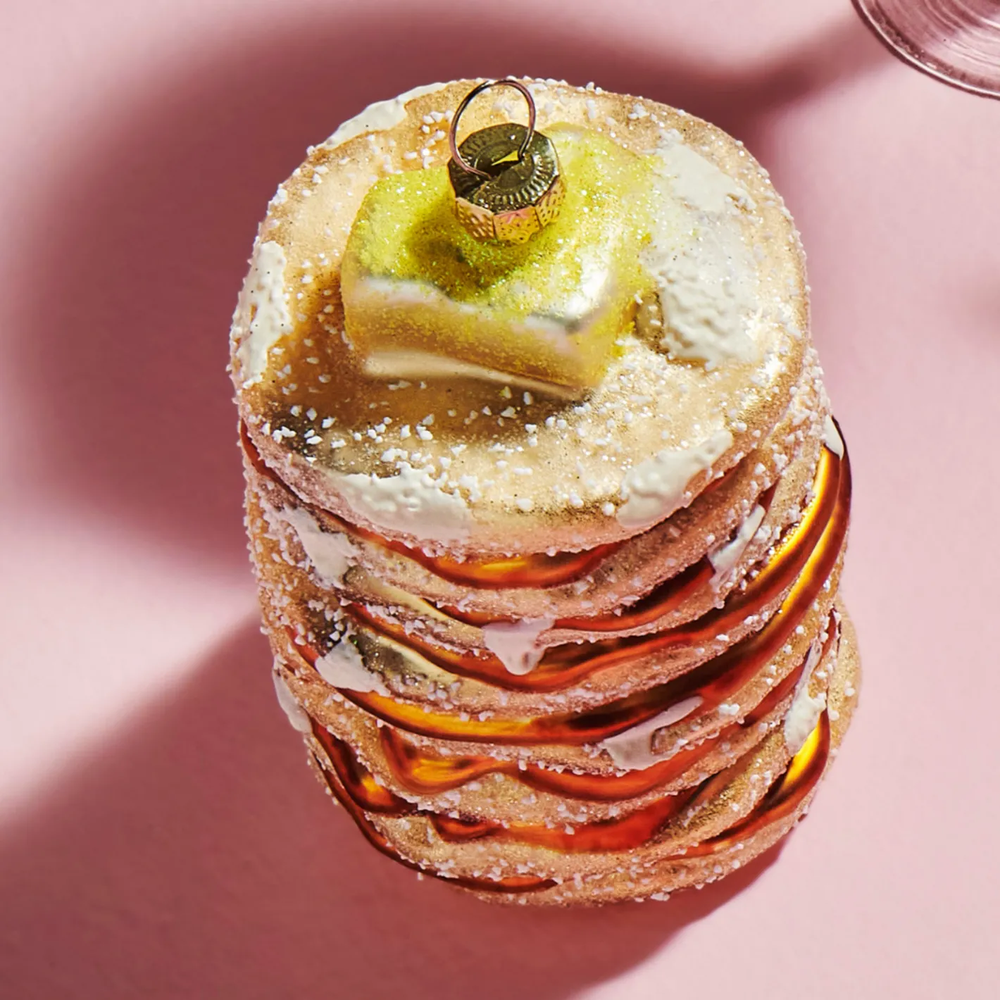 Raz Imports Raz 3.75" Pancake Stack Glass Christmas Ornament 4520895 Outlet