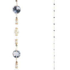 Raz Imports Raz 5.5' Pearl and Crystal Beaded Christmas Tree Garland G4517575 Discount