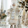 Raz Imports Raz 18" Pearl and Jewel Champagne Santa Christmas Figure 4415583 Outlet