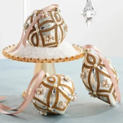 Raz Imports Raz 4" Pearl Embellished Glass Christmas Ornament 4523157 Online