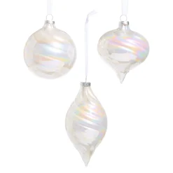 Raz Imports Raz 3" Pearlescent Swirl Glass Christmas Ornaments Set of 34523178 Online