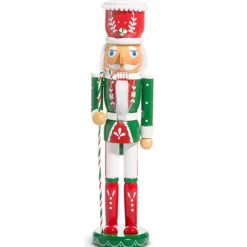 Raz Imports Raz 15" Peppermint Nutcracker Christmas Decoration 4522985 Clearance