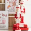 Raz Imports Raz 23.75" Peppermint Red and Pink Nutcracker Christmas Decoration 4301601 Discount