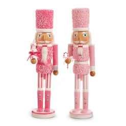 Raz Imports Raz 15.5" Pink Christmas Nutcracker Figure 4422827 New