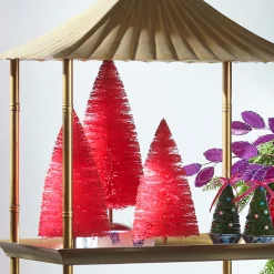 Raz Imports Raz 14" Pink Glittered Bottle Brush Trees Christmas Decorations 4546027 Online