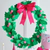 Raz Imports Raz 20" Pink Holly Felt Christmas Wreath W4516721 Sale