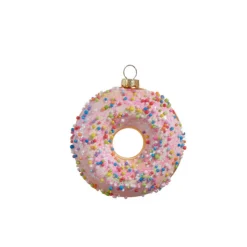 Raz Imports Raz 4" Pink Iced Donut Glass Christmas Ornament 4412514 Discount