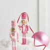 Raz Imports Raz 6" Pink Nutcracker Christmas Ornament Set of 2 4422937