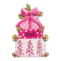 Raz Imports Raz 6" Pink Present Stack Christmas Ornament 4416369 Discount