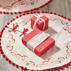 Raz Imports Raz 52" Pink Santa Mug Christmas Tree Skirt 4319327 Outlet