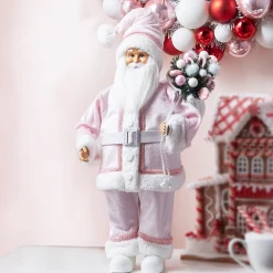 Raz Imports Raz 18" Pink Santa with Bag Christmas Figure 4315540 Discount