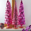 Raz Imports Raz 18" Pink Tone Glass Christmas Trees Decoration 4523176 Sale