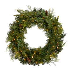 Raz Imports Raz 30" Pre-lit Blue Ridge Mountain Pine Real Feel Christmas Wreath W4409588 Discount