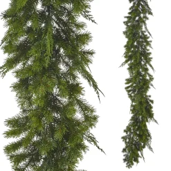 Raz Imports Raz 9' Real Feel Green Mixed Cedar and Pine Christmas Garland G4152043 Online