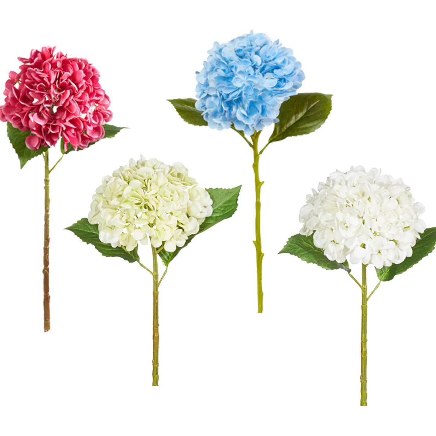 Raz Imports Raz 19" Real Touch White, Green, Pink, or Blue Hydrangea Stem Sale